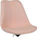 Chaise de bureau pivotante ergonomique en tissu à dossier mi-hauteur avec vérin pneumatique et piètement chromé Flash Furniture Aurora