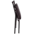 Lot de 2 chaises pliantes en métal HERCULES de Flash Furniture, dossier échelle marron avec assise en vinyle marron
