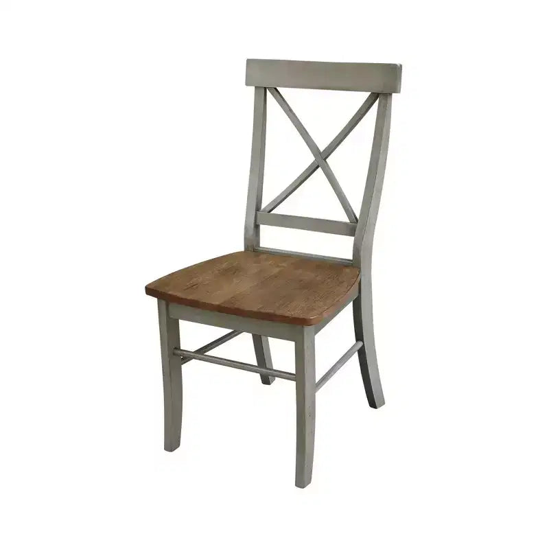 36 Table piédestal David Round Top avec 2 chaises à dossier X – International Concepts