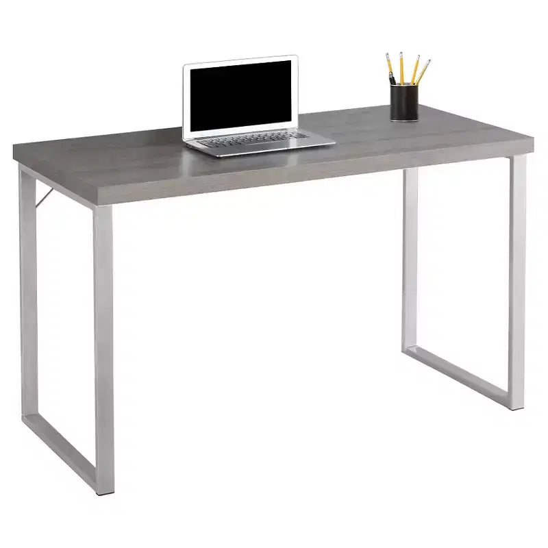 Contemporary Silver Metal Computer Desk - EveryRoom