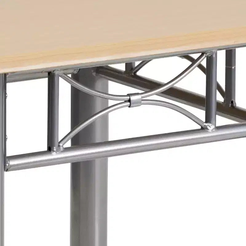 Table d'appoint Emma et Oliver avec plateau laminé et piètement en acier