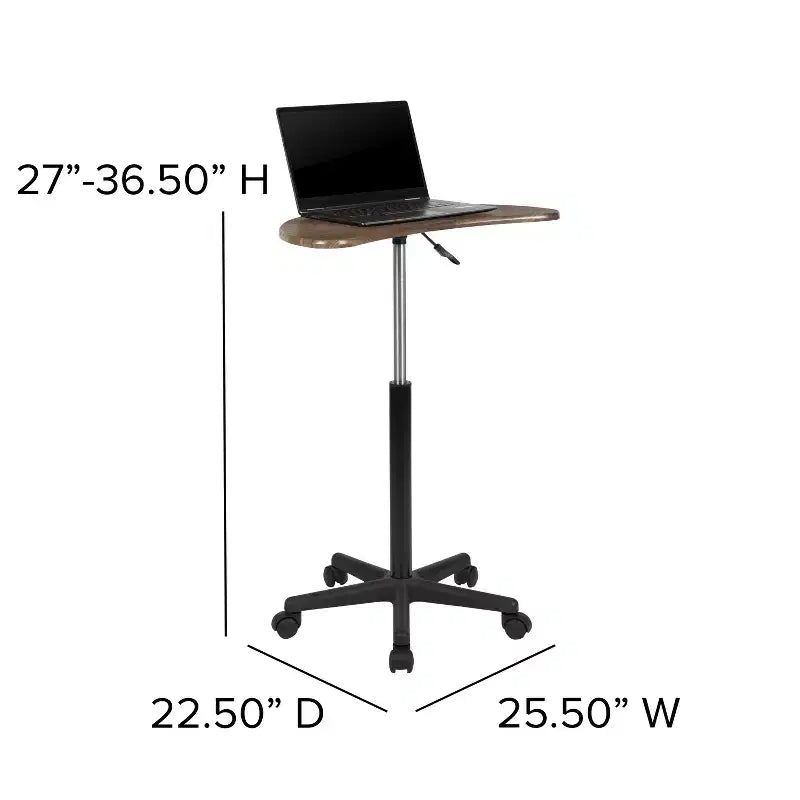 Bureau d'ordinateur portable mobile Emma and Oliver Sit to Stand – Bureau debout roulant portable
