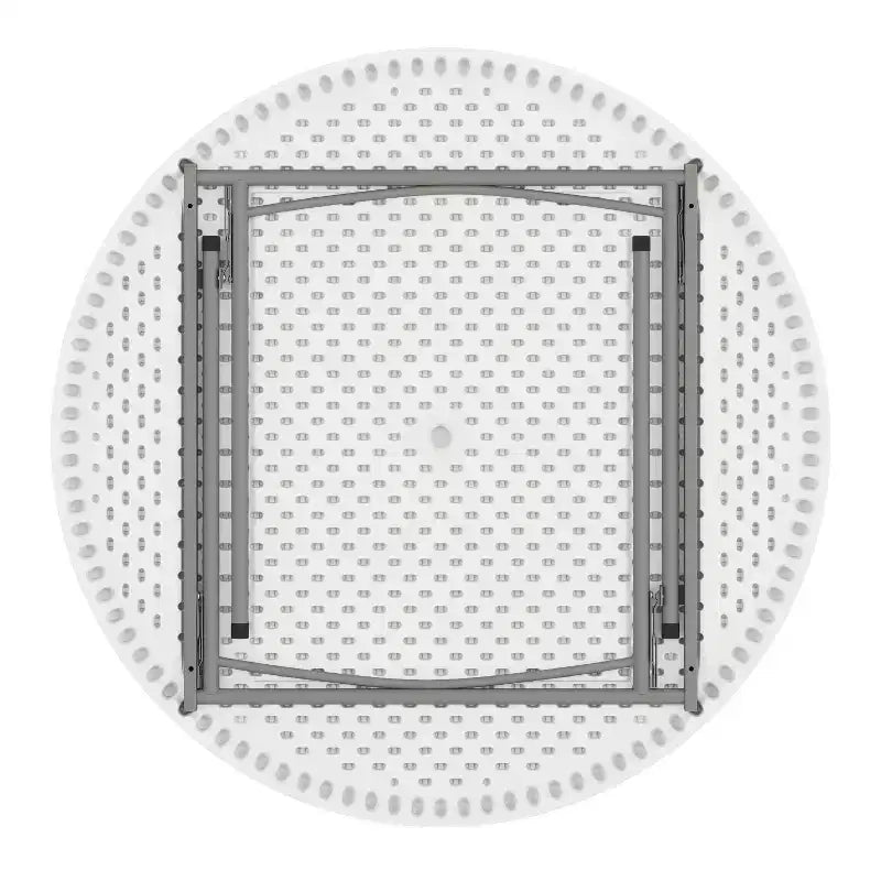 Table pliante ronde en plastique blanc granit de 1,2 mètre Emma et Oliver - Table pliante de banquet/événement