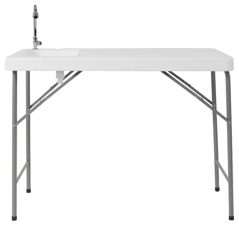 Emma et Oliver Table de nettoyage de poisson portable de 1,2 m / Table de camping et évier d'extérieur