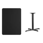 Table rectangulaire stratifiée 30x42 Emma et Oliver avec pied de table 23,5x29,5