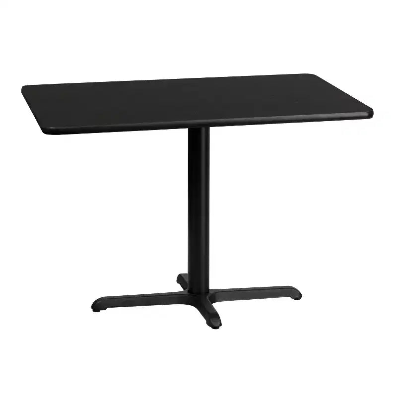 Table rectangulaire stratifiée 30x42 Emma et Oliver avec pied de table 23,5x29,5