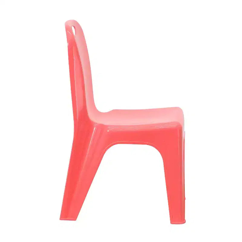 Emma and Oliver Lot de 4 chaises d'école en plastique empilables avec poignée de transport et hauteur d'assise de 27,9 cm