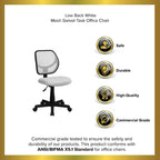 Fauteuil de bureau ergonomique Emma et Oliver à dossier incurvé en maille et pivotant