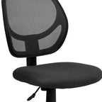 Fauteuil de bureau ergonomique Emma et Oliver à dossier incurvé en maille et pivotant