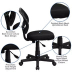Fauteuil de bureau ergonomique Emma et Oliver à dossier incurvé en maille et pivotant