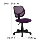 Fauteuil de bureau ergonomique Emma et Oliver à dossier incurvé en maille et pivotant