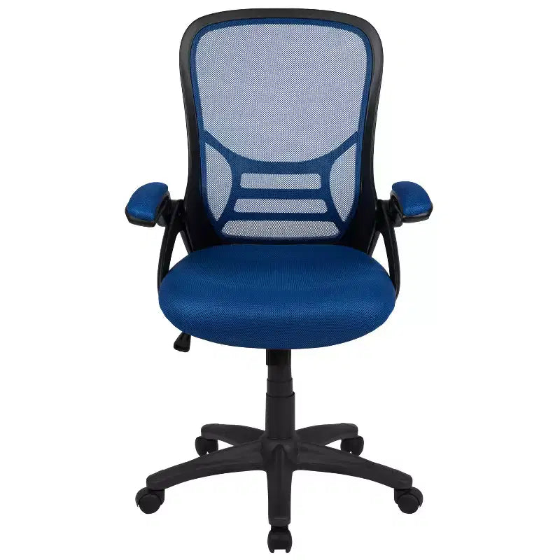 Fauteuil de bureau ergonomique à dossier haut en maille Emma et Oliver avec accoudoirs relevables