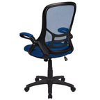 Fauteuil de bureau ergonomique à dossier haut en maille Emma et Oliver avec accoudoirs relevables