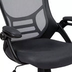 Fauteuil de bureau ergonomique à dossier haut en maille Emma et Oliver avec accoudoirs relevables