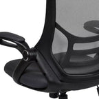 Fauteuil de bureau ergonomique à dossier haut en maille Emma et Oliver avec accoudoirs relevables