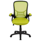 Fauteuil de bureau ergonomique à dossier haut en maille Emma et Oliver avec accoudoirs relevables
