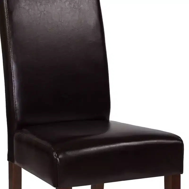 Chaise Parson's Mid-Century Emma et Oliver avec cadre en bois dur fini pour cuisine, salle à manger et plus
