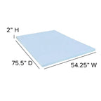 Emma et Oliver Ensemble matelas et surmatelas en mousse à mémoire de forme gel 10 pièces