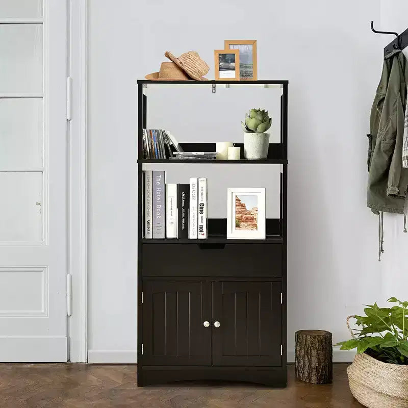 Meuble de Rangement Salle de Bain Costway avec Tiroir Étagère Armoire Meuble Bas