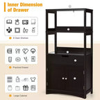 Meuble de Rangement Salle de Bain Costway avec Tiroir Étagère Armoire Meuble Bas