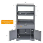Meuble de Rangement Salle de Bain Costway avec Tiroir Étagère Armoire Meuble Bas