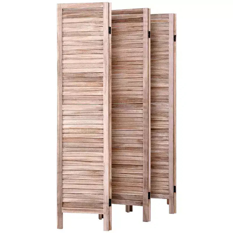 Costway Paravent 6 Panneaux 170 cm Séparateur de Pièce Classique à Lattes Vénitiennes en Bois pour la Maison