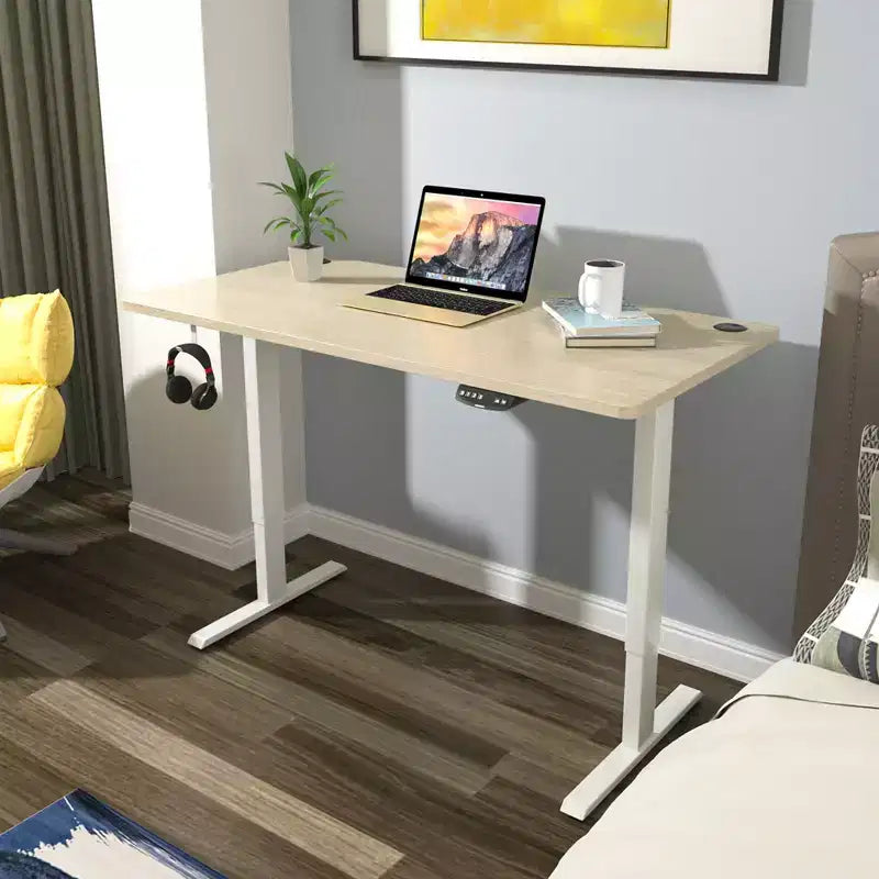 Plateau de table universel Costway pour cadre de bureau standard et debout Naturel