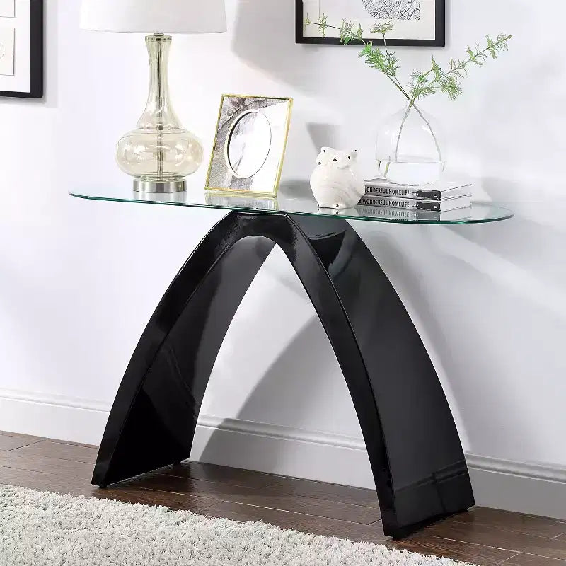Table console Gummerton à dessus en verre - miBasics