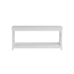 Table basse à deux niveaux à piètement en X Hastings Home - Blanc