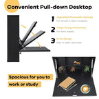 Bureau flottant mural pliable Costway, gain de place, poste de travail pour ordinateur portable
