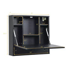 Bureau flottant mural pliable Costway, gain de place, poste de travail pour ordinateur portable