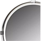 Miroir mural d'appoint rond Uttermost pour coiffeuse, biseauté, moderne, avec cadre en métal nickel brossé, 75 cm de large, pour salle de bain, chambre à coucher, salon