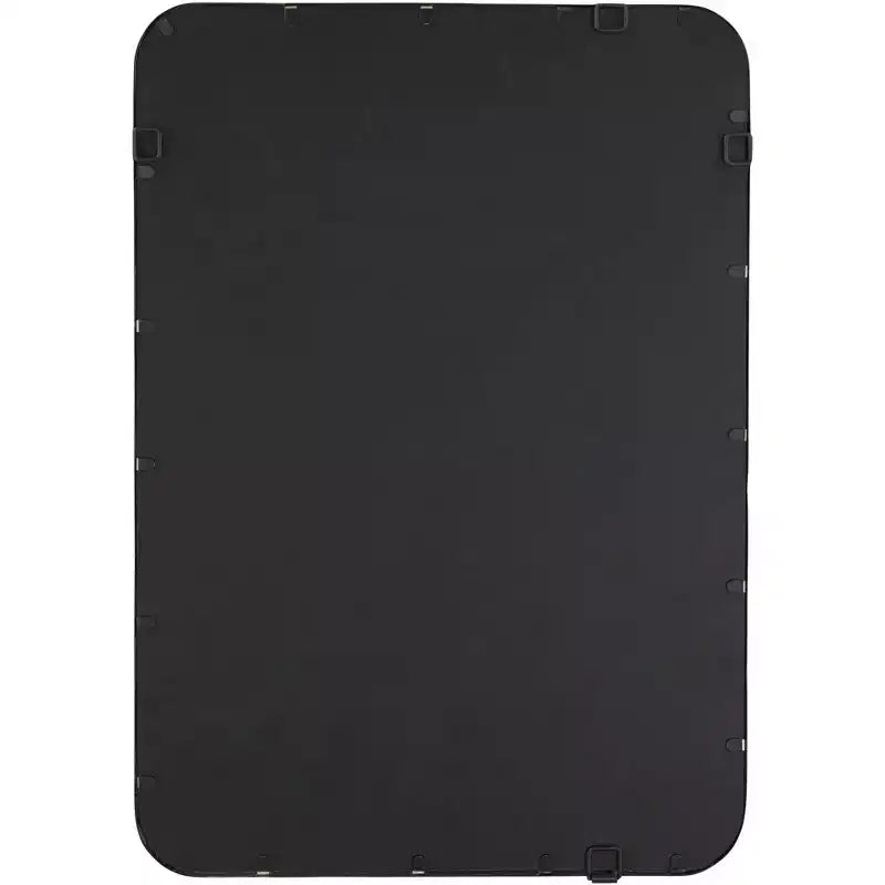 Miroir Mural Rectangulaire à Bord Arrondi Liguria Uttermost, Cadre en Fer Noir Biseauté Moderne 24 Pouces de Large pour Salle de Bain, Chambre, Salon, Entrée