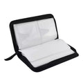 PiccoCasa Zipper Closure Double Sided CD DVD Storage Media Storage Racks 11.5x6x1.8 Black Red 1 Pc