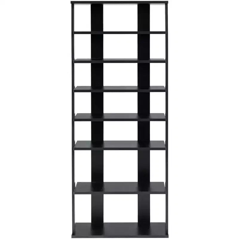 Costway Range-chaussures breveté à 7 niveaux avec double étagère, rangement pratique, étagères concises