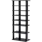 Costway Range-chaussures breveté à 7 niveaux avec double étagère, rangement pratique, étagères concises