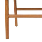Chaises de salle à manger tressées faites à la main en cuir avec cadre en bois de teck - Lot de 2 Marron, Blanc ou Noir - Roche River Decor
