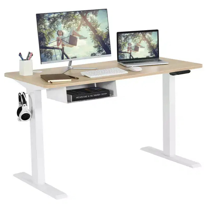 Bureau debout électrique Costway 48'' réglable en hauteur avec panneau de commande et port USB
