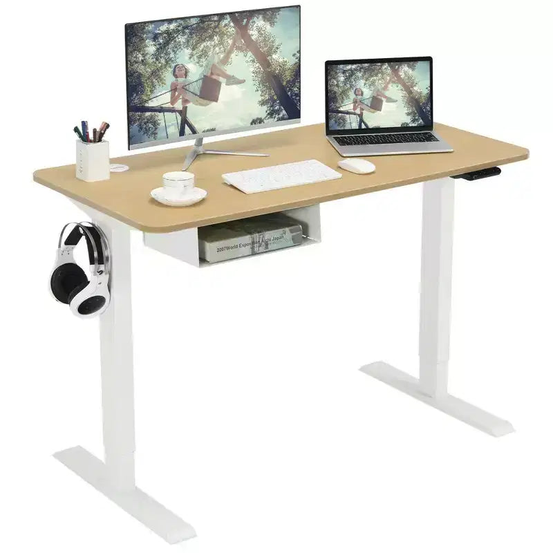 Bureau debout électrique Costway 48'' réglable en hauteur avec panneau de commande et port USB