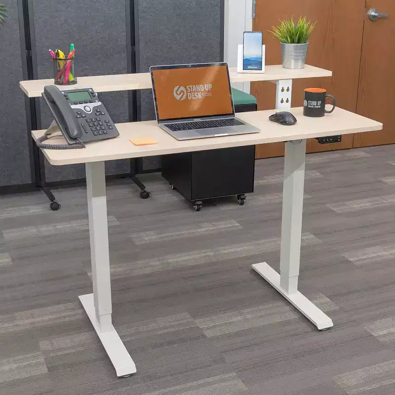 Bureau Debout Compact Électrique Programmable à Deux Niveaux Stand Up Desk Store (122 cm de Large)