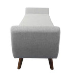 Banc de rangement moderne HomePop avec pieds en bois