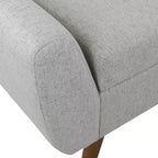 Banc de rangement moderne HomePop avec pieds en bois