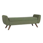 Banc de rangement moderne HomePop avec pieds en bois