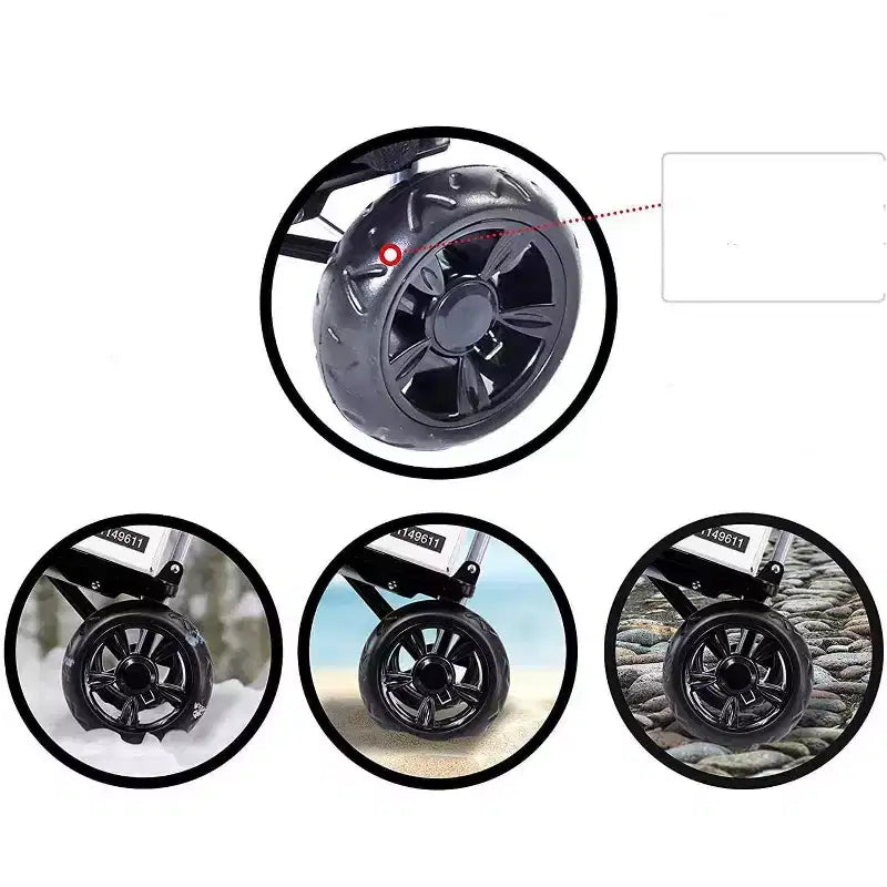 dbest products Chariot de courses pliable plus grand avec roues et sac amovible, diable personnel roulant