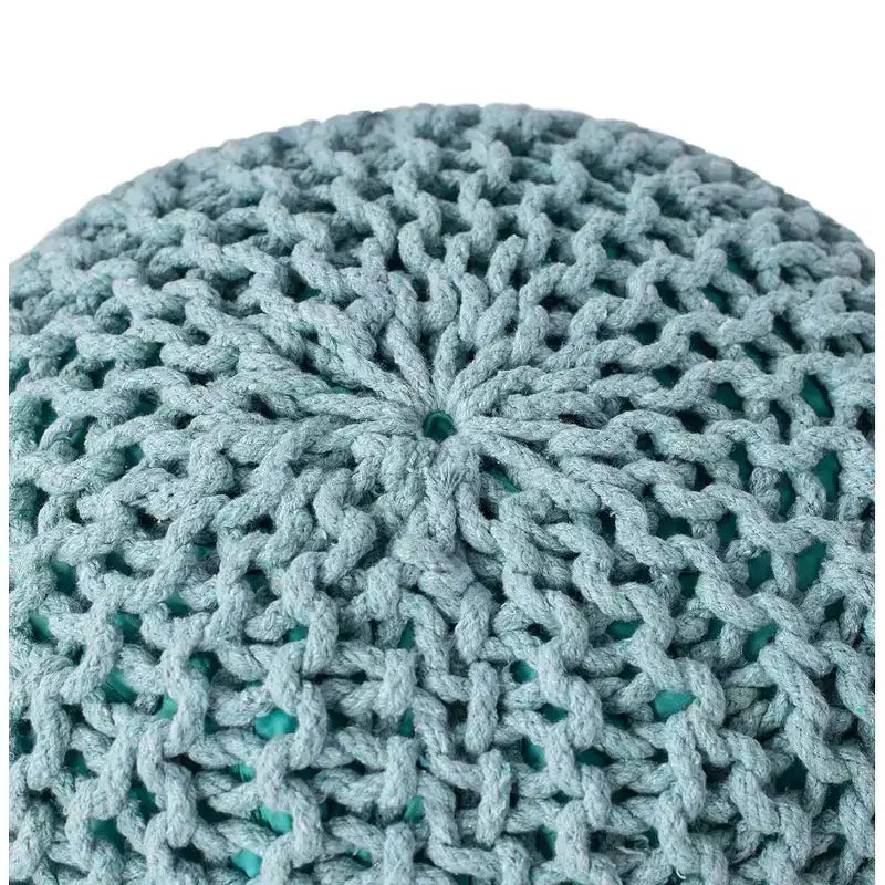 Pouffe rond pour repose-pieds BirdRock Home – Vert sauge