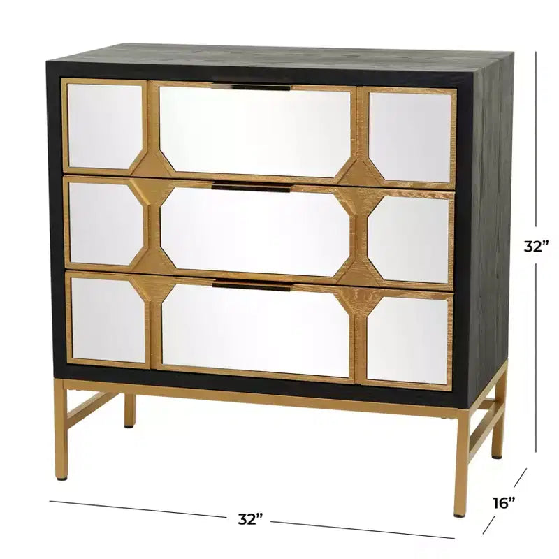 Commode en bois avec miroirs Glam – Olivia & May