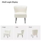 Eustacio Comtemporain Fauteuil d'appoint en similicuir capitonné avec pieds en métal | Karat Home