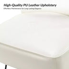 Eustacio Comtemporain Fauteuil d'appoint en similicuir capitonné avec pieds en métal | Karat Home