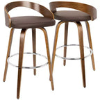 Lot de 2 tabourets de bar rembourrés Grotto - Lumisource
