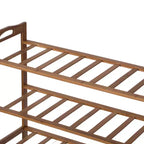 Range-chaussures de rangement en bambou Basicwise, étagère de rangement pour chaussures autoportante